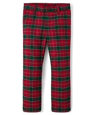 Gymboree Boys and Toddler Dress Pants, Holiday Tartan Plaid, 8