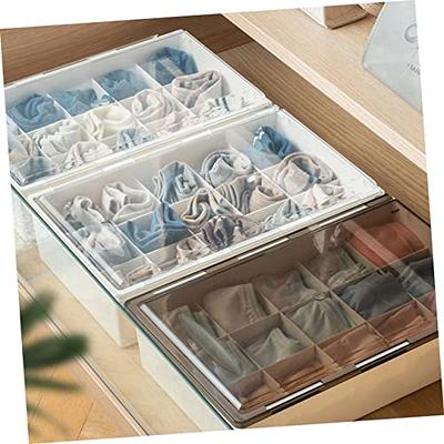 NOLITOY 1pc Box Storage Box Diy Underwear Storage Closet Drawer Divider  Socks Storage Container Plastic Drawer Dividers Clothes Storage Bags Underwear  Divider With Cover Partition Box - Yahoo Shopping