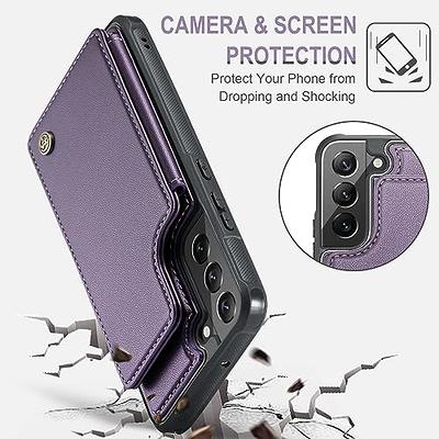 SUANPOT for Samsung Galaxy S22 with RFID Blocking Leather Wallet Case Credit Card Holder,Flip Folio Book Phone Case Shockproof Cover Women Men for