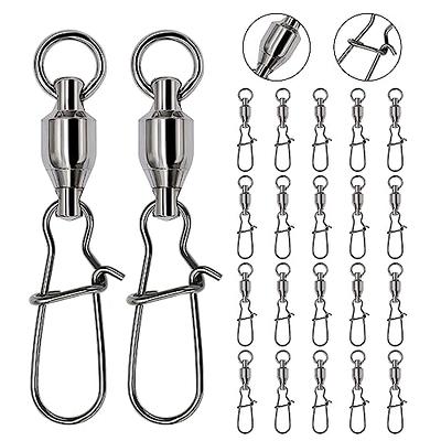 SILANON Fishing Barrel Snap Swivels,Rolling Barrel Swivels with Hanging  Snaps Stainless High Strength Fishing Snap Clip Saltwater Freshwater Swivel  Snap Fishing Tackle Connector - Yahoo Shopping