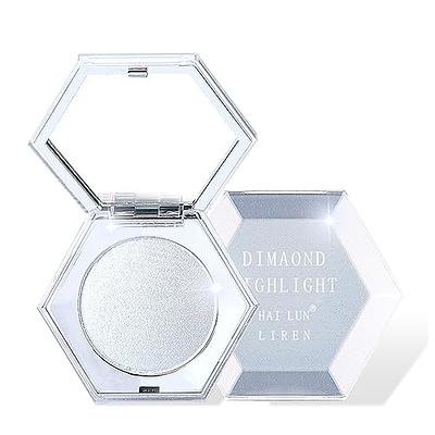 Pearl White Shimmer Glitter Highlighter Highlight Makeup Contour Powder, Glitter Sparkles Highlighter Face Illuminator Highlighter, Highlighter+Makeup  iluminadores Illuminator Make Up (Shiny Silver)