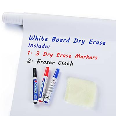 Dry Erase Sticker for Wall, White Board Stickers, 4' x3' Whiteboard Wall  Paper Roll, 48 x 36 inches Dry Erase Paper, AFMAT White Board Stick on  Wall
