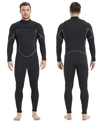 Lemorecn Men's Front Zipper Wetsuit 3MM Neoprene Snorkeling Full Body