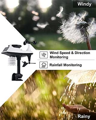 KALEVOL Professional Weather Stations Indoor Outdoor Thermometer Wireless  Color Display Atomic Clock with Rain Gauge, Wireless Thermometer Weather  Station with Outdoor Sensor, Wind Speed and Direction - Yahoo Shopping