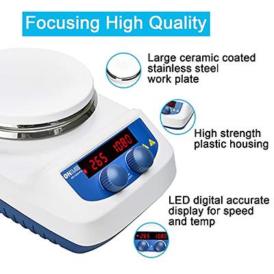 Magnetic Stirrer Hotplate with Temperature Control and 2 Stir Bars