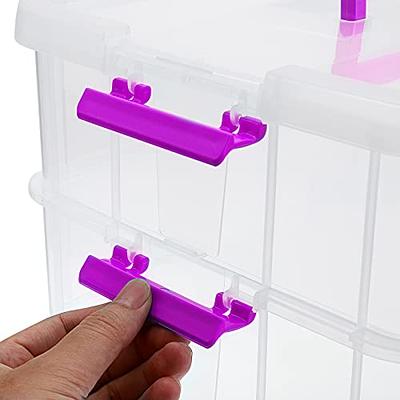 Plastic Multi-layers Portable Storage Container Box Handled Organizer  Storage Box for Organizing Stationery, Sewing, Art Craft, Jewelry and  Beauty