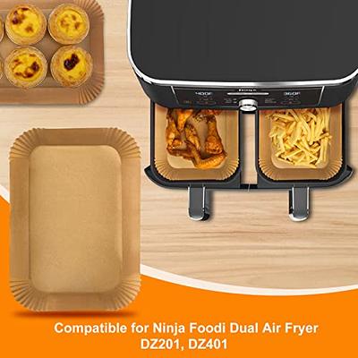 Cee & Dee Reusable Silicone Air Fryer Liners - 10.2x5.7in Rectangle Air  Fryer Liners. Power XL Dual Basket 10 qt Air Fryer Silicone Liners and 10