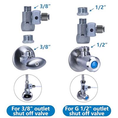 3/8 Compression Tee Valve, Standard Angle Tee Valve, 2 PCS Brass Tee  Adapter 3 Way Valve Compression 3/8'' Inlet and 3/8'' Outlet, Lead Free  Brass