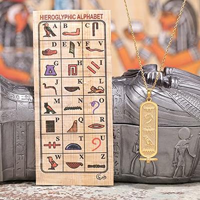 Personalized Cartouche Pendant Name Necklace, Hieroglyph Egypt