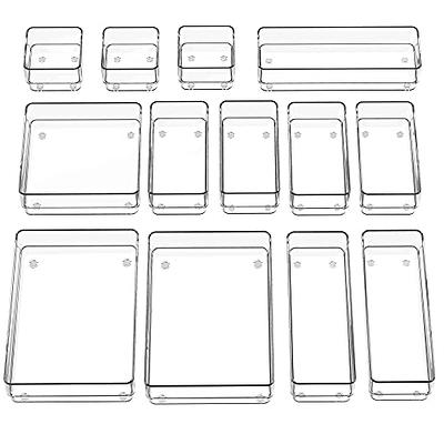 Simple Sort Stackable Clear Drawer Organizer Set Multi-size Trays