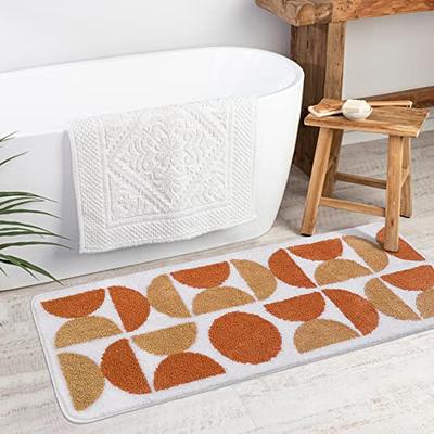 ZGXL Green Leaves Bath Mats Bathroom Rugs Non-Slip Soft Microfiber  Absorbent Machine Washable Entrance Doormat Boho Carpet for Bathroom Floor  Tub