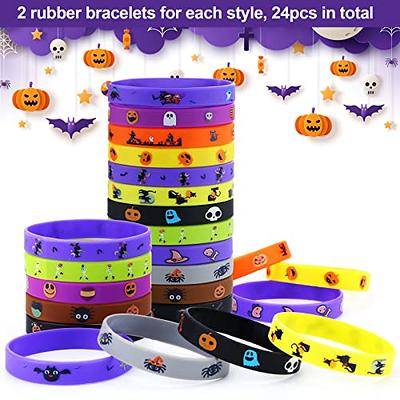 SCIONE Party Favors for Kids 24 Pack Light Up Bracelets Classroom Prizes Glow in The Dark Party Supplies Girls Boys Birthday Halloween Christmas