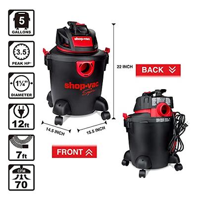 VEVOR Wet Dry Vac, 4 Gallon, 5 Peak HP, 3 in 1 Shop Vacuum with Blowing  Function Portable Attachments to Clean Floor, Upholstery, Gap, Car, ETL  Listed, Black