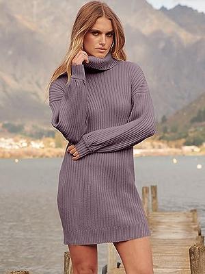 ANRABESS Oversized Sweater Dress for Women 2023 Fall Turtle High Cowl Neck  Long Batwing Sleeve Chunky Knit Sweater Pullover Baggy Short Mini Dress  Winter Fashion Maternity Clothing A240zise-S Purple - Yahoo Shopping