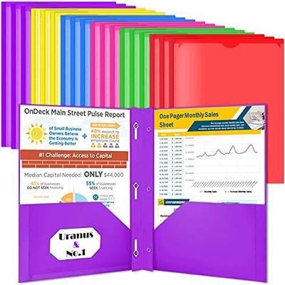 Five Star 2 Pocket Folder, Stay-Put Folder, Plastic Colored Folders with  Pockets & Prong Fasteners for 3-Ring Binders, For Home School Supplies &  Home