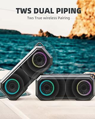 Portable Bluetooth Speakers Waterproof IPX7, Wireless RGB Light