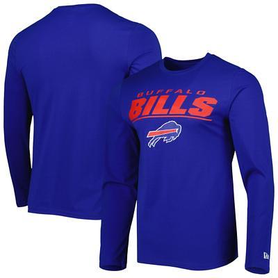 Men's Starter Red/Royal Buffalo Bills Throwback League Raglan Long Sleeve  Tri-Blend T-Shirt