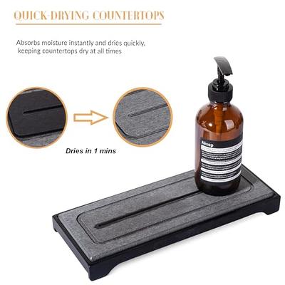 Zrfmib Sink Caddy, Instant Dry Sink Organizer, Natural Diatomite Stone Sink  Tray for Soap Holder Dispenser, Sponge Brush and Toothbrush Cup, Modern  Home Design, Suitable for Bathroom and Kitchen, Grey - Yahoo