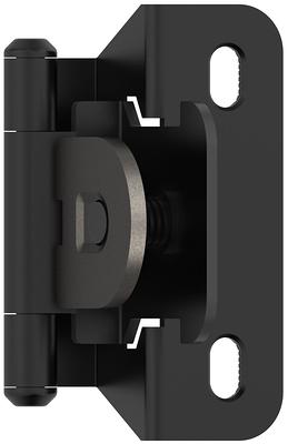 RELIABILT 2-Pack Adjustable Overlay 200-Degree Opening Matte Black  Self-closing Overlay Cabinet Hinge in the Cabinet Hinges department at