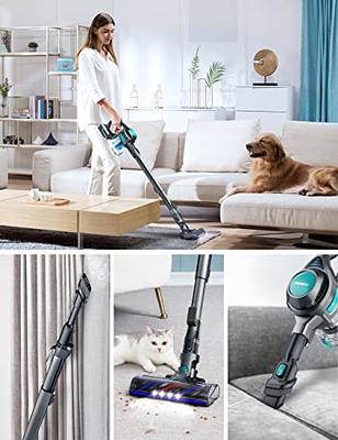 DEVOAC Cordless Vacuum Cleaner, Lightweight with Rechargeable Battery,  Convenient 6 in 1 Handheld Stick Vacuum Cleaner with Powerful Suction for