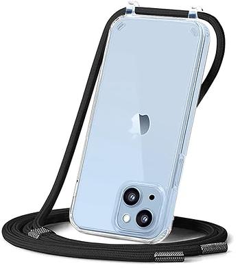 Compatible with iPhone 14 Plus Case Clear Shockproof Strap Shoulder Strap  Crossbody TPU iPhone14plus Case Adjustable Neck Lanyard Protector iPhone14