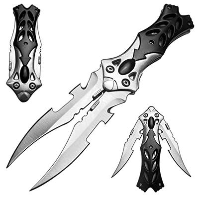  HUNTER.DUAL Pocket Knife, Folding EDC Knife with Clip for Men,  Small Camping Knife for Outdoor, 2.56'' D2 Steel Blade, G10 Handle : Tools  & Home Improvement