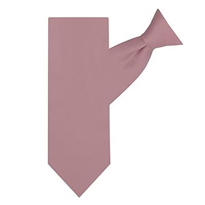  Yolev Men's Clip-On Ties 20 Inches Solid Color Clip-on