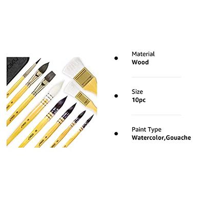 OOKU Professional Quill Brushes Watercolor Set - 10 Pc Real Squirrel Hair  Blend Brushes for Consistent Flow - Short Handle Round Paint Brush for  Artists, Painting, and Gouache - Yahoo Shopping