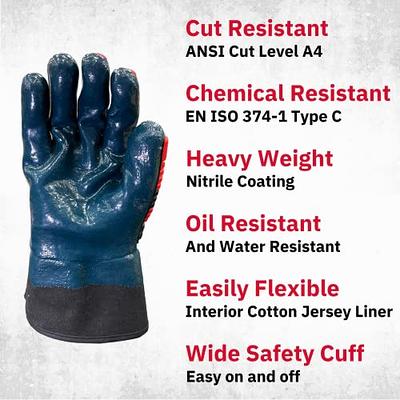 Nitrile Dipped Glove with Jersey Liner & Heavyweight Smooth Grip on Full  Hand - Safety Cuff