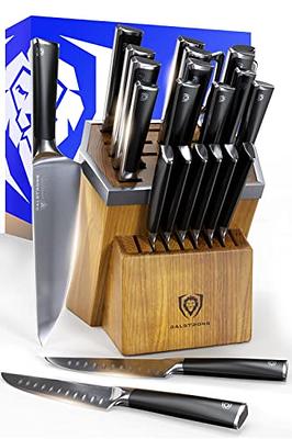 RAXCO 10-in-1 Knife Set with Block and Sharpener - Perfect for Small  Kitchens