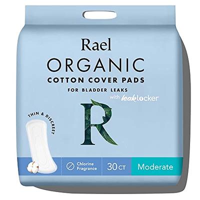 Rael Incontinence Pads for Women, Organic Cotton Cover - Postpartum  Essential, Heavy Absorbency, Bladder Leak Control, 4 Layer Core with Leak  Guard Technology, Long Length (Moderate, 30 Count) - Yahoo Shopping