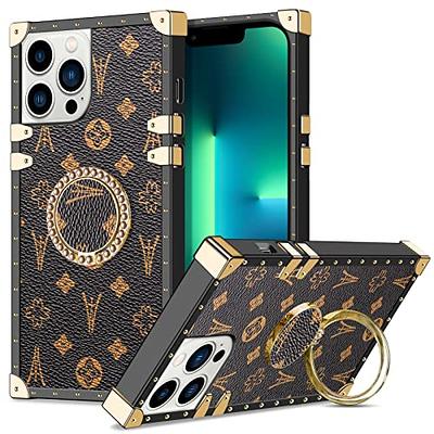  WOLLONY for iPhone 14 Pro Max Square Case, Luxury Elegant Phone  Case with Kickstand Ring Stand for Women Girls Soft TPU Metal Edges  Shockproof Protective Cover for iPhone 14 Pro Max