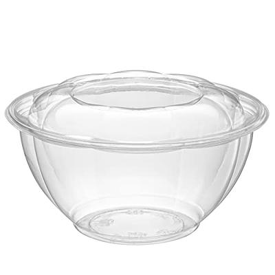 32 oz Salad To-Go Containers - Clear Plastic Disposable Salad Containers/Bowls with Airtight Lids