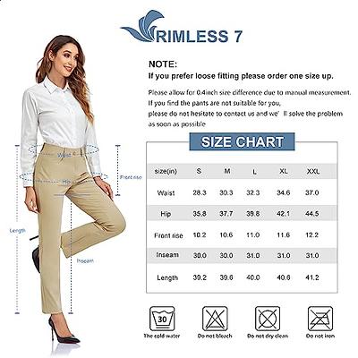 RIMLESS 7 Women's Thin Straight-Leg Pants Wrinkle Free Relaxed Fit Tall  Pant Summer Slacks P22-Khaki-XL - Yahoo Shopping