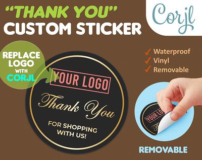 Inshoney Custom Stickers for Business Logo Personalized Label Stickers  Customized 100,200pcs, 1,1.5,2, 3, 4