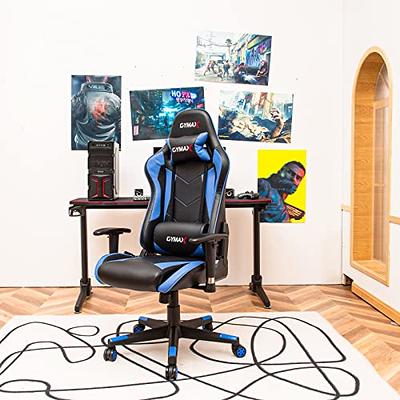 Computer Gaming Chairs with Headrest with Head Pillow, Lumbar Pad,  Footrest, for Adults Teens Desk Chair