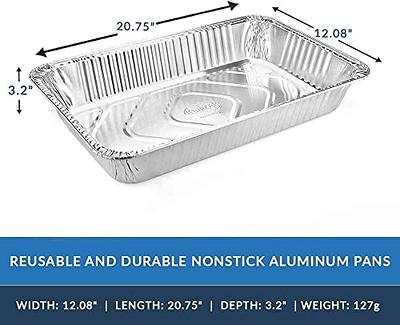 Disposable Aluminum Pan 1/2 Size Deep Foil Pan Regular Weight 9' x 13