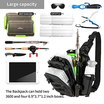 Fishing Backpack Fishing Tackle Bag With Rod Holder Tackle Box Bag