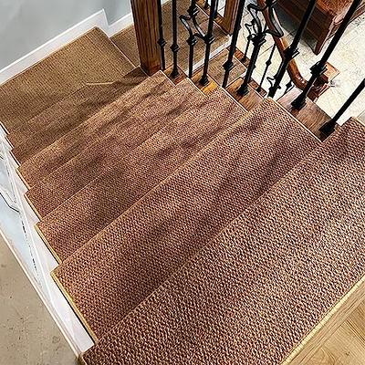 VEVOR Stair Treads, Stairs Carpet Non Slip 9 x 28, Indoor Stair Runner  for Wooden Steps, Anti Slip Carpet Soft Edging Stair Rugs Mats for Kids  Elders and Dogs, 15 pcs, Gray