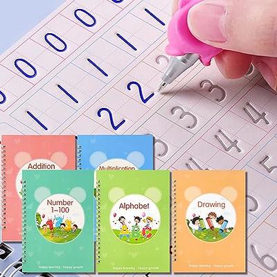 Grooved Writing Books For Kids Pencil Grips For Kids Handwriting Reusable 5  Copy Books Writing Practice For Kids Preschool - AliExpress