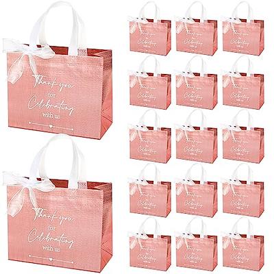 Amazon.com: OSpecks 50 Pcs Count Wedding Gift Bags, Medium Size Bags 8 x  4.75 x 10 inch Thank You Paper Bags, Premium White Kraft Paper Bags with  Handle for Weddings, Receptions, Business,