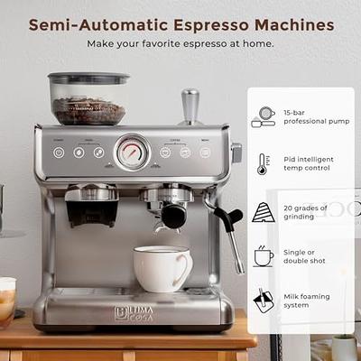 Itop 15bar Espresso Coffee Maker Grind Beans Semiautomatic Grinder