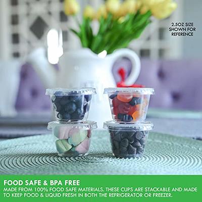 Galashield 50 Sets - 5.5 oz. Jello Shot Cups Condiment Containers with Lids, Sauce Cups, Portion Cups, Dressing Container