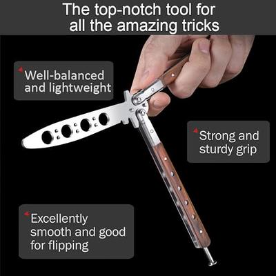 Butterfly Knife Trainer Training Practice Metal Steel Tool Sheath