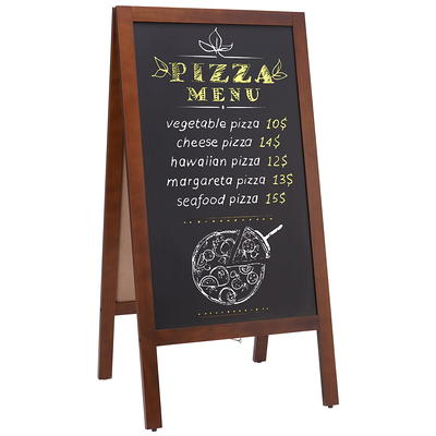 Harloon Magnetic A Frame Chalkboard Sign with 8 Pcs Chalk Markers and  Eraser 40 x 20 Standing Sandwich Board Double Sided Magnetic Sidewalk  Chalkboard Sign for Restaurant Wedding Shop (Black) - Yahoo Shopping