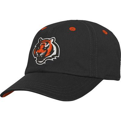 Preschool New Era Gray Cincinnati Bengals Stripe Cuffed Knit Hat with Pom