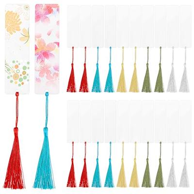 Lusofie 60Pcs Acrylic Blank Bookmark 30Pcs Clear Bookmarks Bulk with 30Pcs  Colorful Tassel for Bookmark DIY Crafts Projects Book Lovers Gift - Yahoo  Shopping