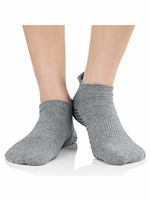 5 Pairs Unisex non slip Grip Socks Anti Skid Slipper Barre Socks Sticky  Socks for Yoga Pilates Barre Home Workout Sports(Black) at  Women's  Clothing store