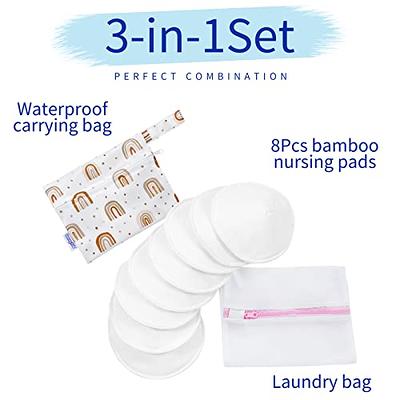 PHOGARY 14PCS Washable Nursing Pads, Reusable Organic Bamboo Breast Pads  with Laundry Bag and Storage Bag - Soft, Absorbent, Hypoallergenic, Eco  Pads