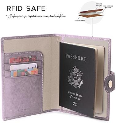 Genuine Leather Travel Family Passport Holder Wallet